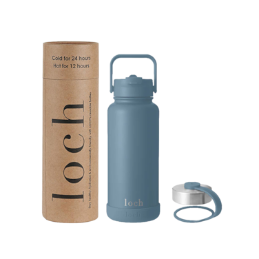 Loch 900ml (32 Oz) Monochrome Stainless Steel Bottle Steel Blue