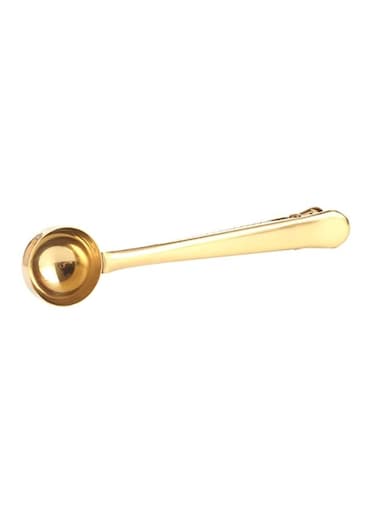 Coffee Spoon With Clip Gold 18x3.7cm