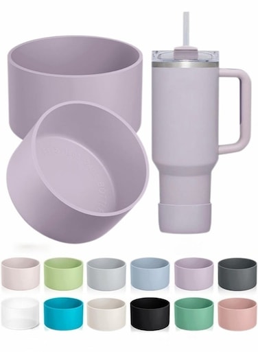 Orchid Anti-Slip Base Sleeve for Stanley Cup &acirc;&euro;&ldquo; 1PC Silicone Bottom Boot for Quencher Adventure 40oz, IceFlow 20oz/30oz, Hydro Flask Tumbler 12-24oz &acirc;&euro;&ldquo; Avoid Scratches &amp; Noise