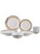 Royalford 20 pcs Melamine Ware Dinner Set, White, RF7437