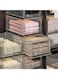 1-Piece Clear Plastic Stackable Clothes Storage Foldable Pull out Drawers Bins for Closet,48*37*25cm