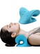 Cervical Traction Stretcher Support Pillow Rubber Blue 22x12x17cm