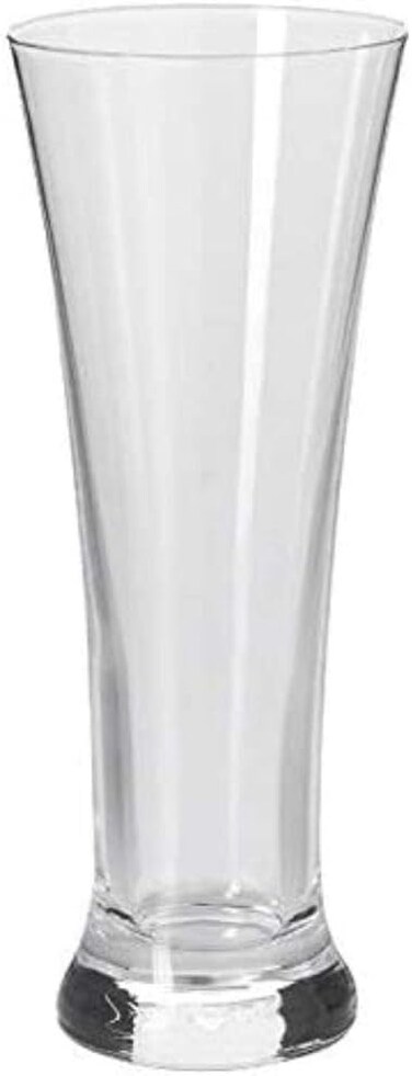 Beer Glass - 350ml, Clear   Classic Transparent Beer Drinking Glass for Lager, Ale &amp; Cold Beverages Clear