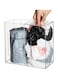 Grocery Bag Holder &amp; Trash Bag Roll Dispenser Clear, 2 in 1 Wall Mount Acrylic Kitchen Organizer Storage Box for 13-33 Gallon Garbage Bag Large Plastic Bag
