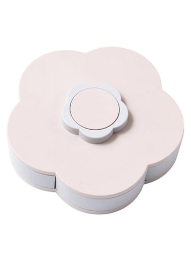 5-Section Flower Petal Fruit And Candy Storage Box Peach/Grey 8.5 x 27centimeter
