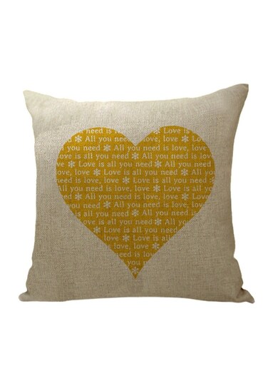 Home Painted Linen Pillow Case Combination Pillow Case Home Decor Design Gift Beige 45x45centimeter