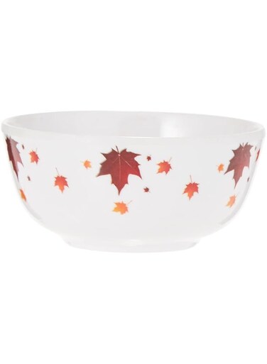 DINEWELL MELAMINE VINTAGE LEAVES SIDE BOWL, 3.5 INCH , WHITE, DWB5006VL ,1 PC