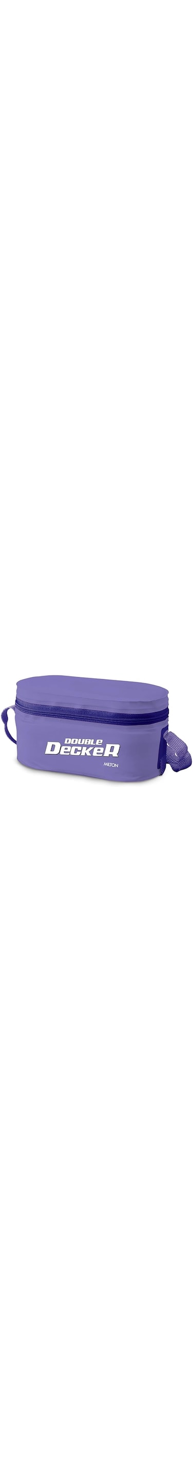 MILTON 6-Piece Lunch Box Set with Insulated Bag &amp; Cutlery - Includes Microwave-Safe Containers (450ml, 2pcs of 280ml), Keeps Food Hot, Ideal for Office &amp; School Tiffin - Double Decker - Purple