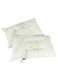 Zen Bamboo Filled Pillow (Pack of 2) Standard Size Ergonomic Bed Pillows with Zipper, Virgin Hollow Fiber, Hypoallergenic, Breathable, Cervical Neck Support for Side Sleepers
