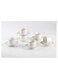 New Bone China Lara Tea Cup &amp; Saucer Set, 220ml (White, 6 Cups, 6 Saucer)
