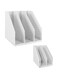 Paporich Desktop File Magazine Folder Holder,3 Vertical Compartments,Collapsible File Holder,Bookends,File Rack for Office School Home (3-Light gray)