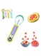 Baller Scoop Set, 5-in-1 Stainless Steel Fruit Carving Tools Kit - Watermelon Knife, Fruit Scooper &amp; Seed Remover, Pulp Separator, Professional Fruit Slicer &amp; Digging Tool for Kitchen &amp; Parties (Blue)