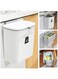 MIXDE Kitchen Compost Bin for Counter Top or Under Sink, Hanging Small Trash Can with Lid for Cupboard/Bathroom/Bedroom/Office/Camping, Mountable Indoor Compost Bucket (White)