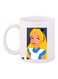 Snow White Printed Coffee Mug White/Yellow/Blue