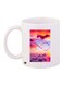 Skyline Clouds Printed Coffee Mug White/Orange/Blue 11ounce