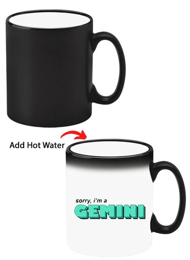 Colour Changing Heat Sensitive Magic Mug - Add Hot Tea or Coffee Gemini For Home Office Gift Kids Men Women