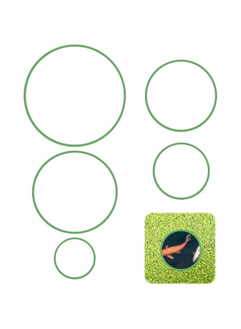5 PCS Aquarium Feeding Ring, 5 Sizes Aquarium Floating Plant Coral &amp; Fish Feeding Ring for Fish Tank, Round Aquarium Floating Ring for Goldfish, Turtle, Food Feeder to Keep Food and Plants in Place