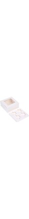 REDDOTGIFT&reg; 4 Cavities Kraft Paper Cupcake Box (Pack of 12) with Inserts Cupcake Containers Bakery Cake Carriers for Home Dessert Shop (White)