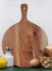 Round-Corner Acacia Wood Chopping Board &acirc;&euro;&ldquo; 30x41x1.8cm &acirc;&euro;&ldquo; Ergonomic 4" Handle &acirc;&euro;&ldquo; Large Wooden Cutting Board for Charcuterie, Cheese Board, Meat,Pizza &acirc;&euro;&ldquo; Stylish Kitchen &amp; Serving Tray