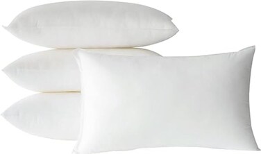 MUSA Cushion Inserts - Pack of 4 Soft Sofa Cushion Fillers (40x60 cm, White)