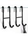 Oasisgalore Shower Door Towel Hooks,Over Glass Door Black Hook for Bathrooms,Towel Rack Heavy Duty 304 Stainless Steel for Towels Frameless Glass Door,Coats,Squeegee,loofah,2 Pack,Black