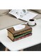 Wooden Antique Book Shape Tissue Box Cover Rectangular Tissue Holder Dispenser Paper Cover Case Napkin Holder