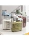 Zuelnote 3Pcs Cereal Containers Set   Premium Quality 2.8L / 2.8KG Capacity Airtight Food Storage Container   BPA Free Plastic Rice Storage Bin/Dispenser + Measuring Cup &amp; Pour Spout
