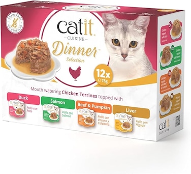 Catit Chicken Dinner Multipack, 12 x 75 g