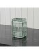 HOME Velora Glass Cotton Jar Green Bathroom Storage Organizer 8.5x8.5x11.7cm