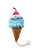 SKEIDO Squeaky Dog Toys for Small Dogs Plush Puppy Dog Toys-Ice cream Blue