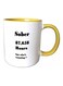 Sober Printed Ceramic Mug Yellow/White/Black