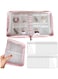Oasisgalore Transparent Jewelry Storage Book Jewelry Plastic Zipper Bag Travel Storage Bag Portable Pocket Folding Travel Album Zipper Bag,Suitable for Earrings,Bracelets,Rings,Brooches (Pink)