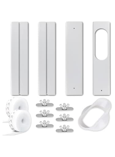 MAKINGTEC Portable Air Conditioner Window Kit with 2 3m Seals, Universal Portable Air Window Vent Exhaust Hose, Mobile Air Conditioner Window Damper, AC Ventilation Kit (5.1"/13cm)