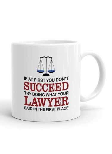 Your Wall Funny Lawyer Quote Printed Ceramic Coffee Mug 325ml, Perfect Gifting by Spoil Your Wall