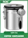 Coffee Container, 1200 ml Stainless Steel Coffee Bean Storage with Measure Spoon for Storage Coffee Bean Tea Nuts (Sliver)