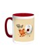 Coffee Makes You Feel Free Printed Coffee Mug Red/White