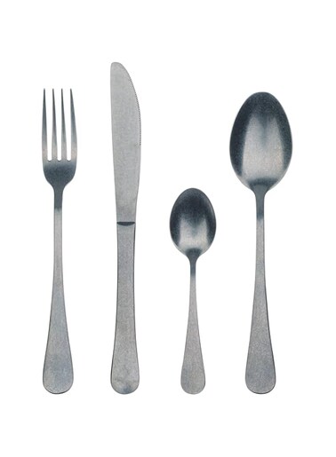 BERGNER Q3461 24-Piece Cutlery Set in Stainless Steel Munich Stonewash Collection