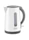 BLACK+DECKER Cordless Electric Kettle, 2200W, 1.7L Capacity, Quick Boiling, Lightweight Design, 360&deg; Swivel Base, Auto Shut-Off, Boil-Dry Protection, Concealed Heating Plate, White - JC70-B5