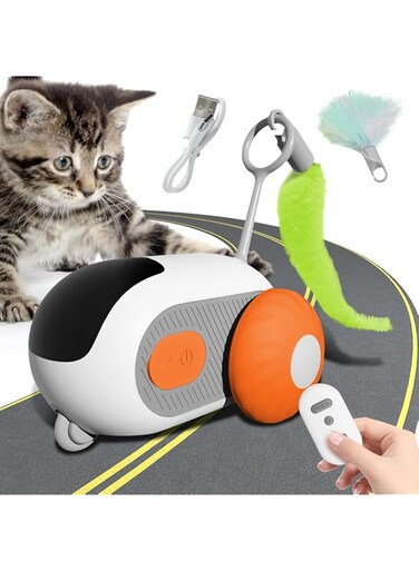 OneNine Interactive Cat Toy, Electric Cat Toy Gravity-Sensing Movement, Remote Control Cat Toy for Indoor Cats Chase, Increase Their Exercise