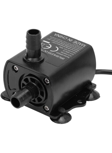 DC12V Submersible Water Pump, 10W 400L IP68 Water Proof Mini Aquarium Fountain Pump with LED Indicator Light and Adjustment, Quiet for Fish Tank