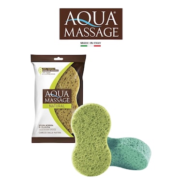 Aqua Massage Large Cellulose Bath Sponge &ndash; Superabsorbent, Hypoallergenic, Eco-Friendly