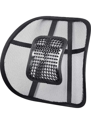 Mesh Lumbar Support Back Cushion with Massage Nodes &acirc;&euro;&ldquo; Breathable Backrest for Office Chairs, Car Seats, and Home Use