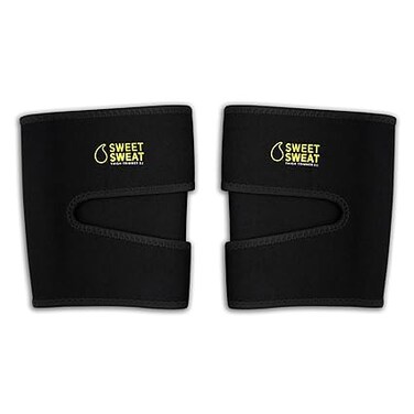 جهاز شد الفخذين من سبورتس ريسيرش سويت سويت للرجال والنساء يزيد من إنتاج الحرارة والعرق في منطقة الفخذين، ويأتي مع حقيبة حمل شبكية (متوسطة، صفراء).