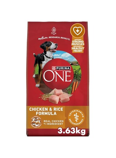 Purina ONE SmartBlend Natural Dry Dog Food with Chicken &amp; Rice (3.63kg Bag)