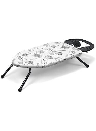 Duwee 14''&times;25'' Tabletop Ironing Board, Hanging Ironing Table with Thicken Heat-resistant Metallic Cover, Solid Iron Rest (Pattern)