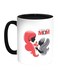 I Love You Mom Printed Coffee Mug Black/White/Red 11ounce