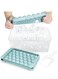 Cube Tray with Lid and Bin - Round Ice Trays for Freezer with Lid - Ice Cube Trays for Freezer with Ice Container