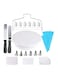 21-Piece Cake Decorating Kit With Cake Rotating Turntable White 28cm