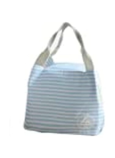 Coolbaby Insulated Lunch Bag Blue/White/Grey 15.5X21X17Centimeter