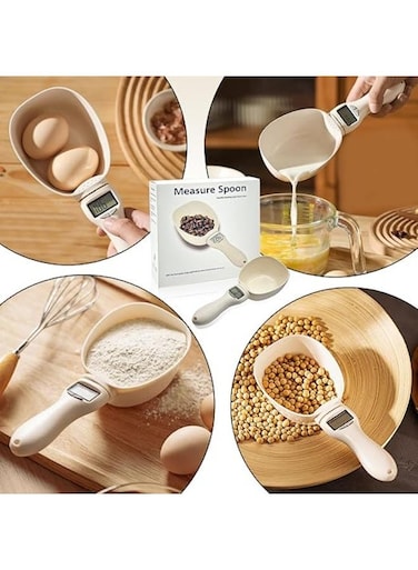 Scales, Electronic Measuring Spoon with LCD Screen up to 800 g, Precision Kitchen Scales, Food Scoop, Measuring Food